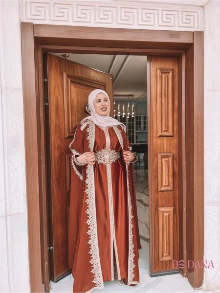 قفطان فخم قطعتين مع قشط